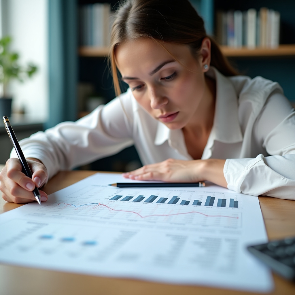 Grafik zu Anleihen und Zinsentwicklung auf Papier
